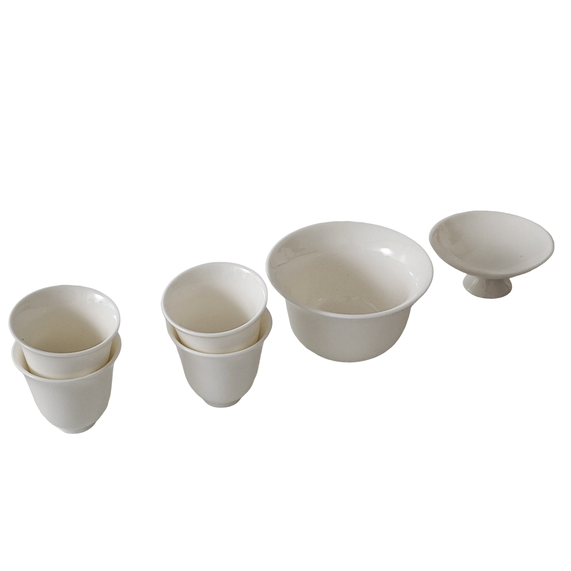 Cuopru Portable Travel Tea Set, 5-Piece White Porcelain Gaiwan Tea Set with Carry Case - Image 3